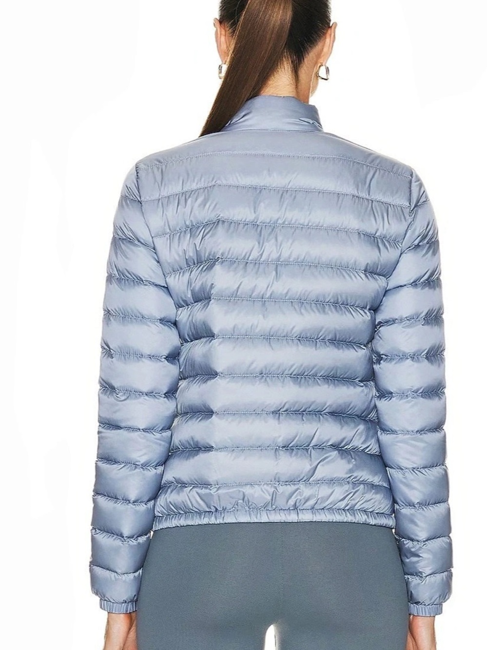 Moncler Longue Saison Puffer Jacket in Blue Size 2 Like New - Picture 4 of 16